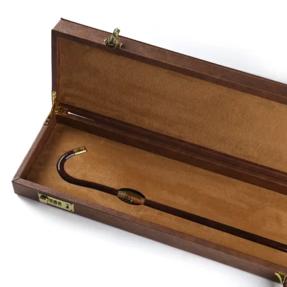 Luxury Cane Leather Box – Brown