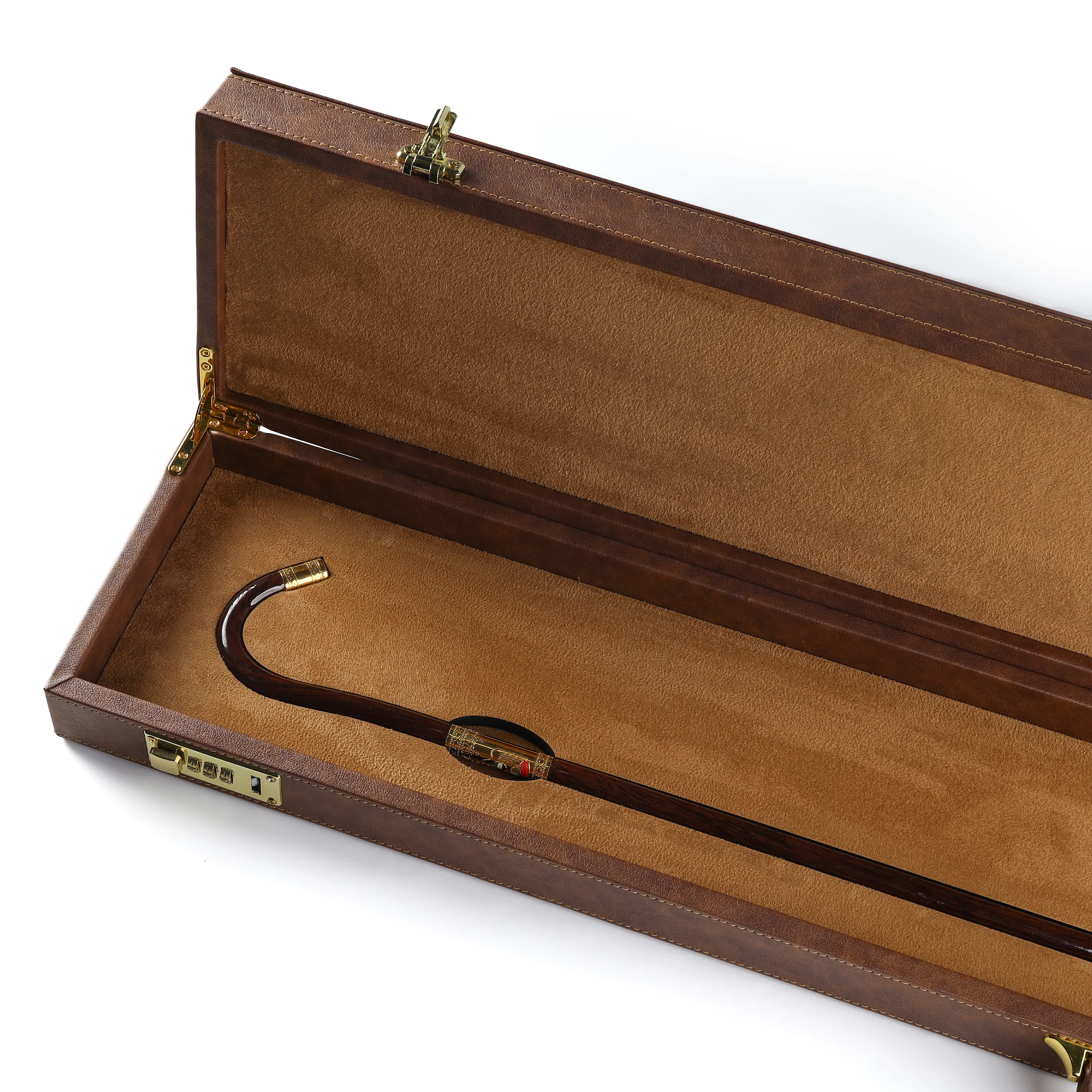 Luxury Cane Leather Box – Brown