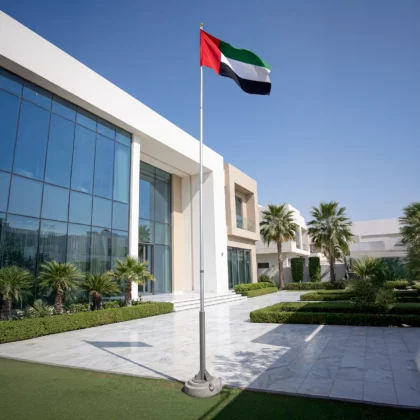 Proud of UAE – Premium Flagpole Set with Base & UAE Flag