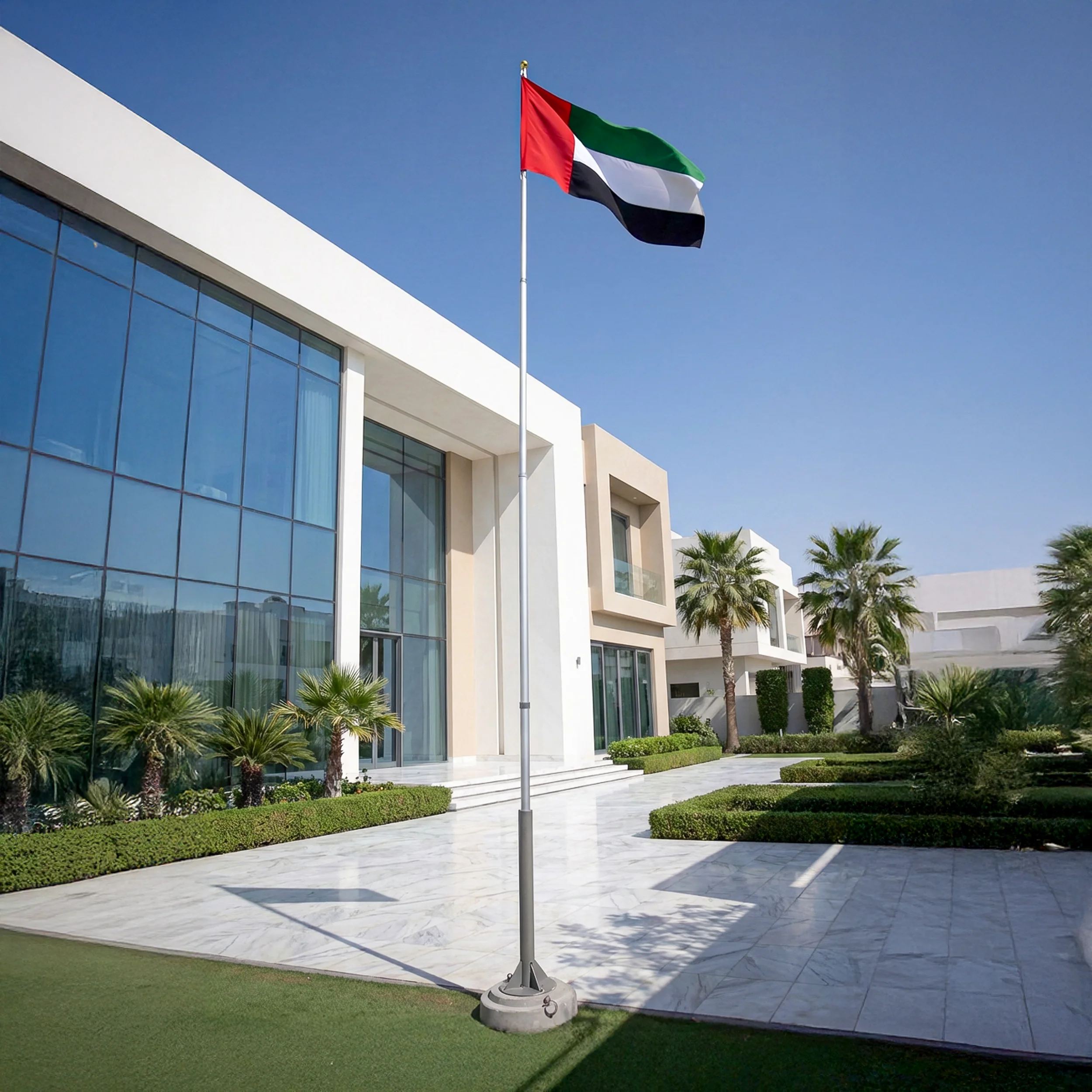 Proud of UAE – Premium Flagpole Set with Base & UAE Flag